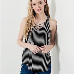 hollister striped tank